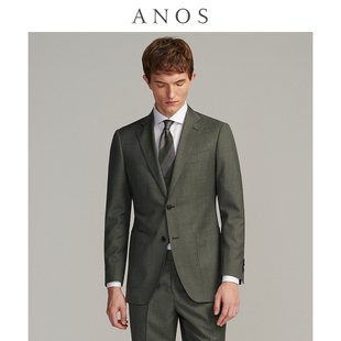 西服套装 职业西装 墨绿色商务正装 ANOS休闲款 结婚新郎修身 男士 外套