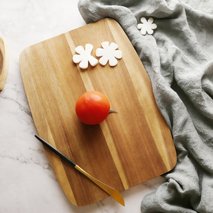 四夕郎相思木砧板简约风厨房家用切水果砧板实木托盘长方形切菜板