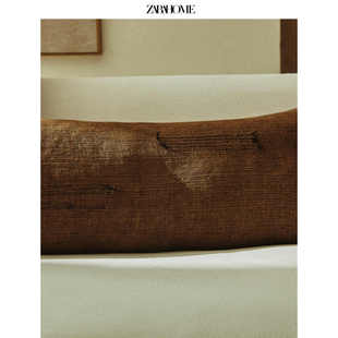 Zara Home 缉线细节沙发棉麻混纺靠垫套抱枕套不含芯 43370008700