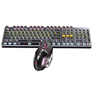 青轴办公电竞游戏蓝牙有线三模 RK528无线朋克机械键盘鼠标套装