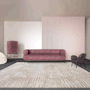客厅卧室书房地毯土耳其进口高端素色极简轻奢高级加厚卧室毯