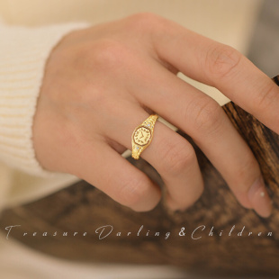 时印之戒·18k金钻石戒指可定制刻字宝宝手脚 TDC温情珠宝