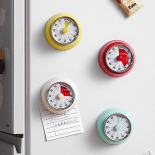 可视化计时器倒计时提醒器做饭定时倒计时磁吸闹钟 厨房机械款 日式