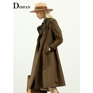 领风衣 设计感秋季 新款 潮不对称设计西装 商场同款 IDPAN长外套女装