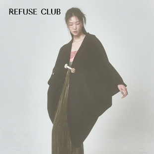 羊毛茧形双面呢大衣外套 REFUSE CLUB 秋冬女装 设计师品牌