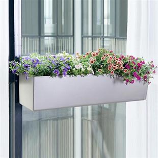 长方形花箱自吸水长形花槽挂墙壁挂花盆塑料长 阳台栏杆悬挂式 新款