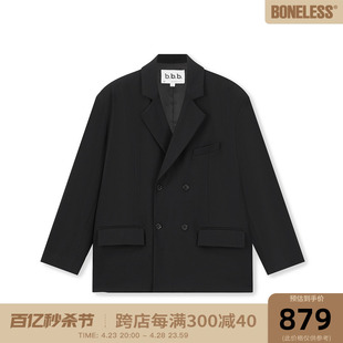 外套宽松简约上衣男 BONELESS 支线系列 休闲廓形西装 于适同款