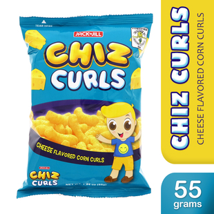 Philippine made Chiz Flavored Curls 55g Corn Cheese