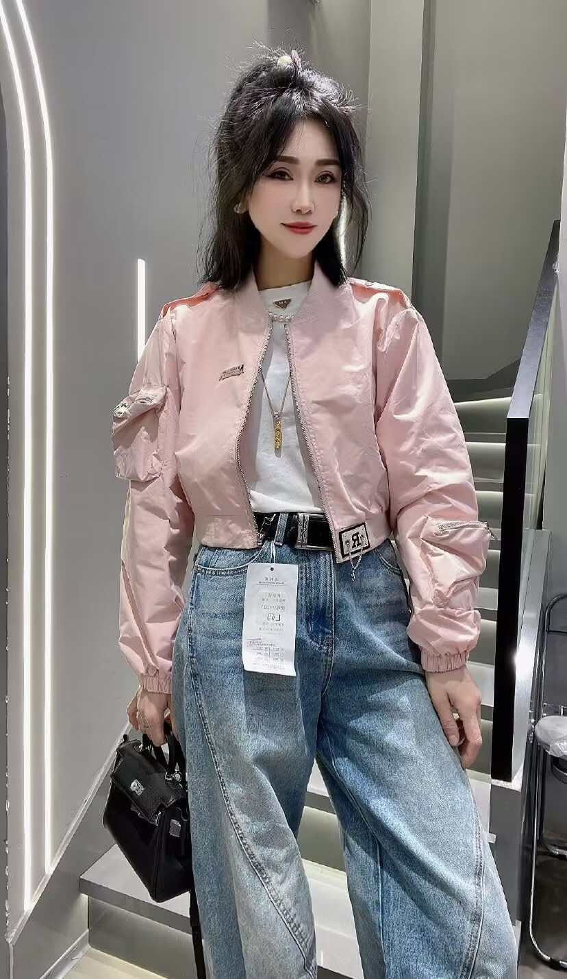 韩范时尚 新款 短外套女2024春季 立领小众气质减龄夹克上衣 精致长袖