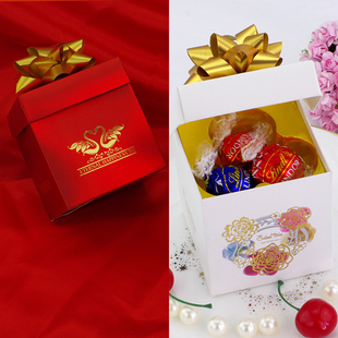 情人节三八节圣诞节礼物 婚礼糖盒含糖 瑞士莲巧克力喜糖成品6粒