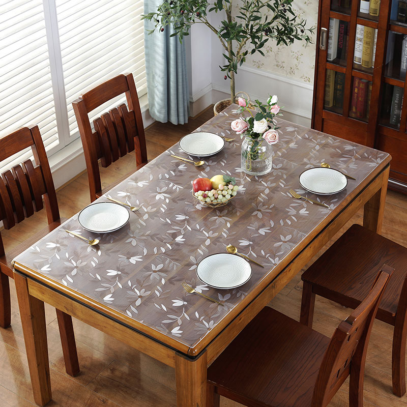 软玻璃PVC透明防水防烫隔热厚桌垫子茶几垫免洗定制做水晶板桌布