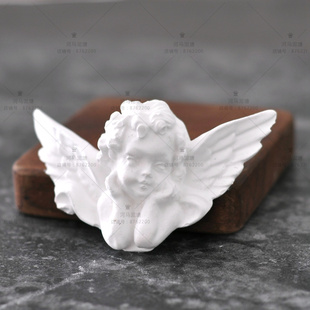 大号天使硅胶模具翅膀小天使巧克力香薰翻糖蛋糕造型模具