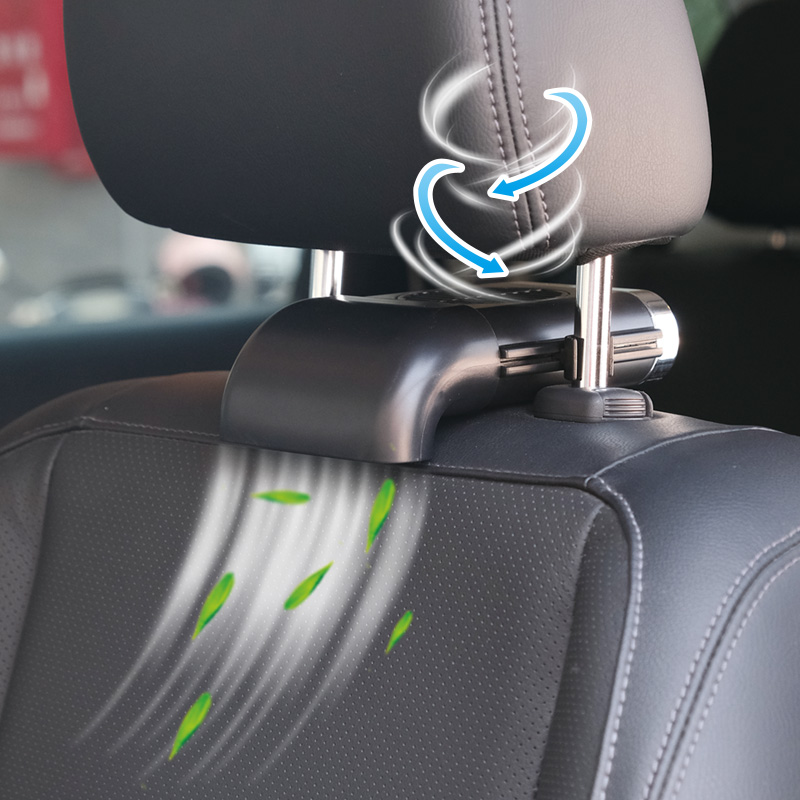 车载座椅靠背USB风扇车内风扇后排强风散热器座椅后背通风小电扇