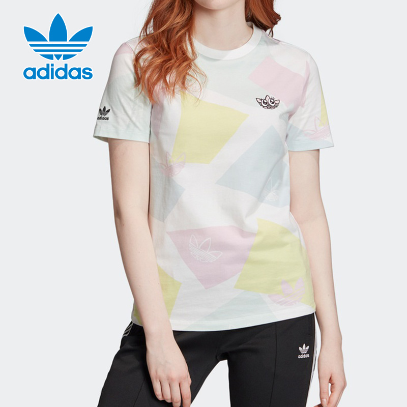 Graphic Adidas T恤GK3674 Tee 阿迪达斯正品 女子运动短袖 三叶草