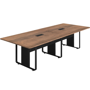 LOFT工业风会议桌长方形长条工作桌子现代简约大办公室台桌椅组合