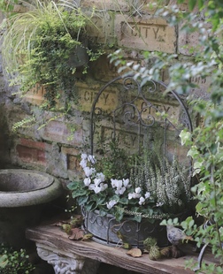 莫里斯花园花园杂货复古旧感花架壁挂花盆架