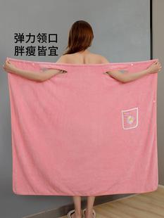 浴巾家用女可穿可裹巾棉质棉质吸水大人浴裙浴袍式 夏季 2023新款