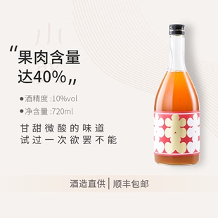 小鼓果酱气泡梅酒柚子酒720ml利口酒果酒果肉梅子酒日本进口清酒