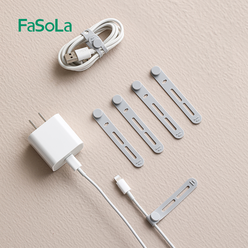FaSoLa数据线充电线收纳多功能理线绕线神器硅胶耳机整理缠绕绑带