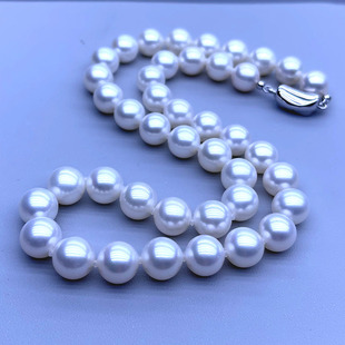 女 11mm正圆白色淡水珍珠项链 高品质送妈妈正品 华丽 点醉珍珠