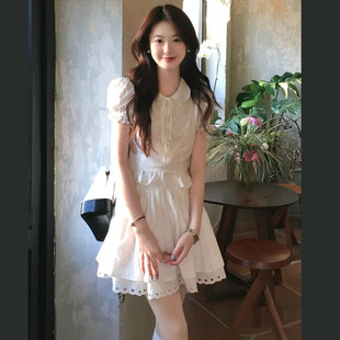 夏装 搭配一整套时尚 小个子茶系穿搭高级感韩剧女主半身裙两件套装