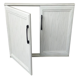 瓷砖大理石柜体室外洗手池柜门 定做橱柜门全铝带框门板免打孔安装