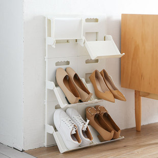 组合式 免打孔家用门口简易鞋 架 可折叠立式 柜鞋 鞋 子收纳架壁挂式