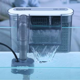 水过滤静音泵 小型鱼缸过滤器瀑布泵圆形长方形水族箱氧气泵外挂式