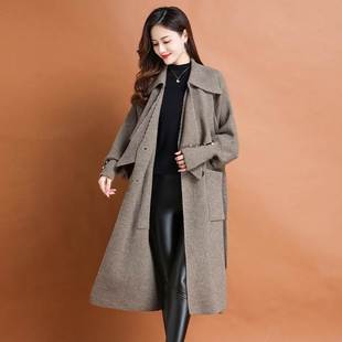 衣长款 风毛衣外套 秋冬季 韩版 新款 修身 时中尚针织羊毛衫 女装