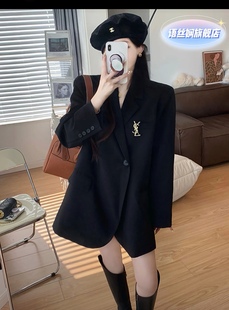 百搭外搭西服上衣 高级感显瘦黑色西装 外套时尚 气质韩版 女装 春秋季