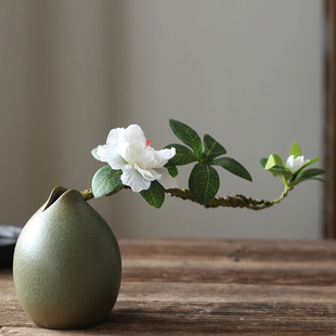 饰禅意花器欧式 创意水养植物花瓶摆件客厅插花简约复古陶瓷干花装