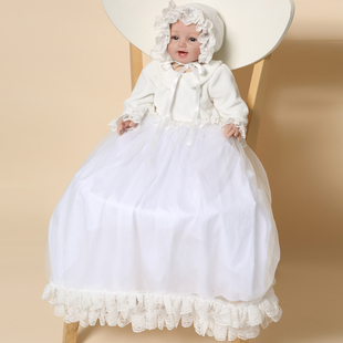 Hanakimi英国新生儿礼物婴儿百天宝宝满月服装 女童公主礼服套装