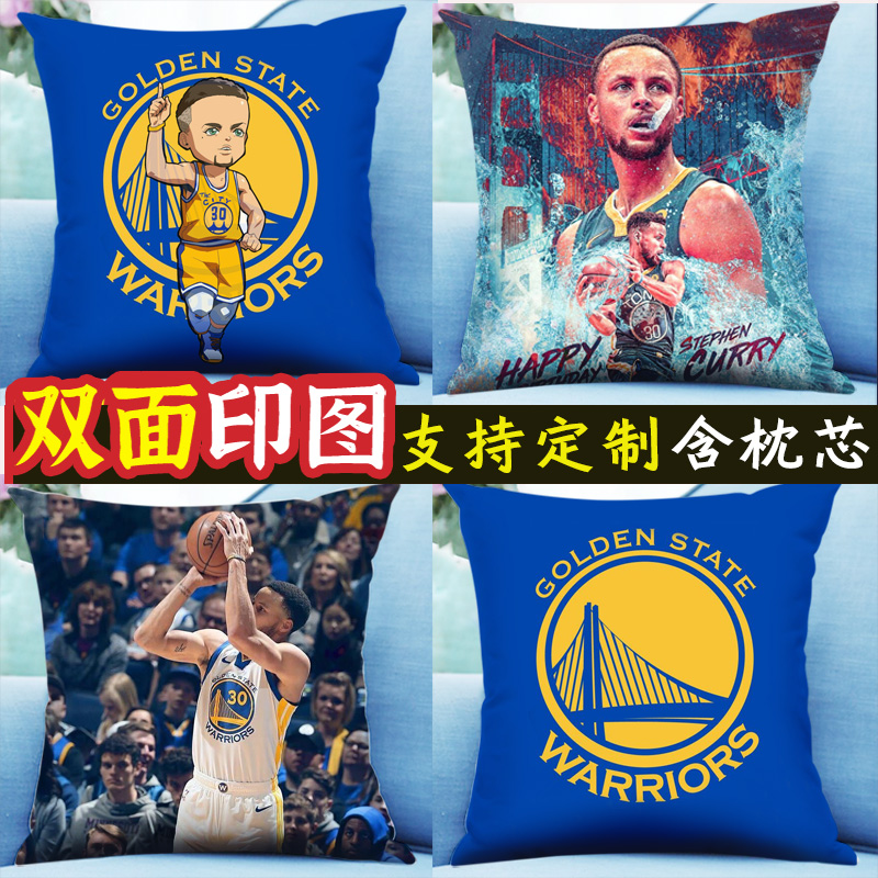 睡觉靠枕头男生生日礼物 库里抱枕NBA球星周边纪念品海报贴纸同款