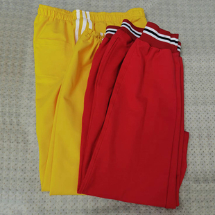 黄裤 女童红色套装 衬衣短袖 实验小学灰色马甲 子黄色上衣男童长袖