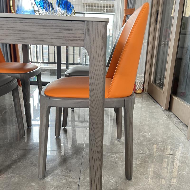 北欧实木岩板餐桌椅组合现代简约家用小户型白蜡木餐桌长方形 新款