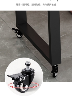 美甲美睫沙发桌带轮子现代简约岩板美甲台 可移动美甲桌子单层日式