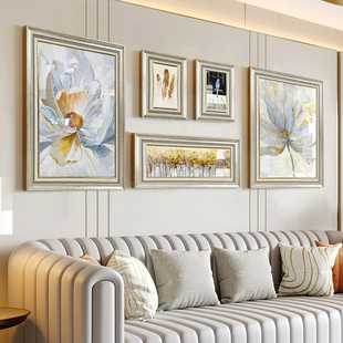 美式 饰画客厅沙发背景墙轻奢挂画高档大气现代欧式 装 组合壁画 风格