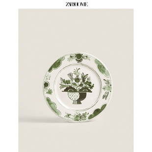 Zara Home 41268202500 水果花卉图案贴花陶制下午茶甜点盘蛋糕盘