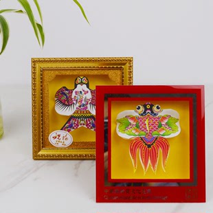 潍坊风筝工艺品礼盒传统精品沙燕镜框摆件观赏装 饰特色出国纪念品