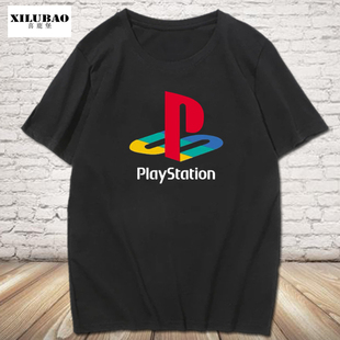 夏新款 纯棉半袖 T恤宽松可定制 游戏公司索尼PlayStation休闲短袖