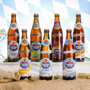 德国进口精酿施纳德啤酒1234567号多花小麦啤黑啤500ml瓶装