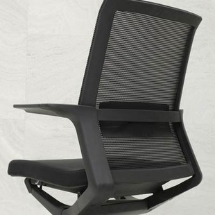 简约黑色职员网布椅可倾仰员工电脑椅子带滑轮靠背座椅办公室家具