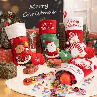 圣诞节礼物袋创意儿童大号小礼物圣诞袜子礼品袋糖果袋挂件装 饰品
