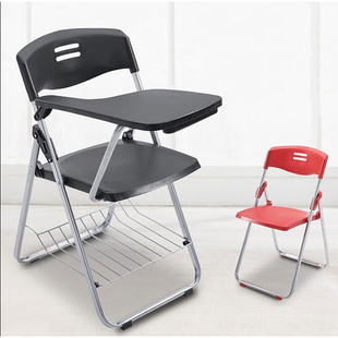 培训椅带写字板折叠椅会议椅学生桌椅写椅办公折叠椅活动椅黑色加