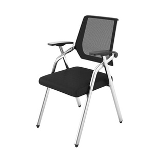 多鑫捷可折叠培训椅带写字板桌椅一体办公椅职员椅会议椅子电脑椅
