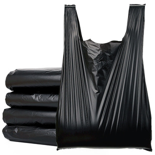 马甲圾圾桶塑料袋手提家用黑色塑料袋 垃圾袋酒店宾馆用加厚背心式