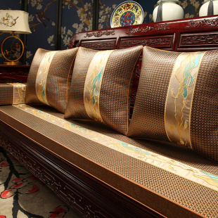 沙发垫透气实木家具罗汉床坐垫凉席凉垫防滑定制 沙发垫新中式 夏季