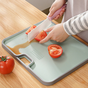 日本品牌切水果砧板加厚双面切菜板粘板厨房家用刀板塑料小案板