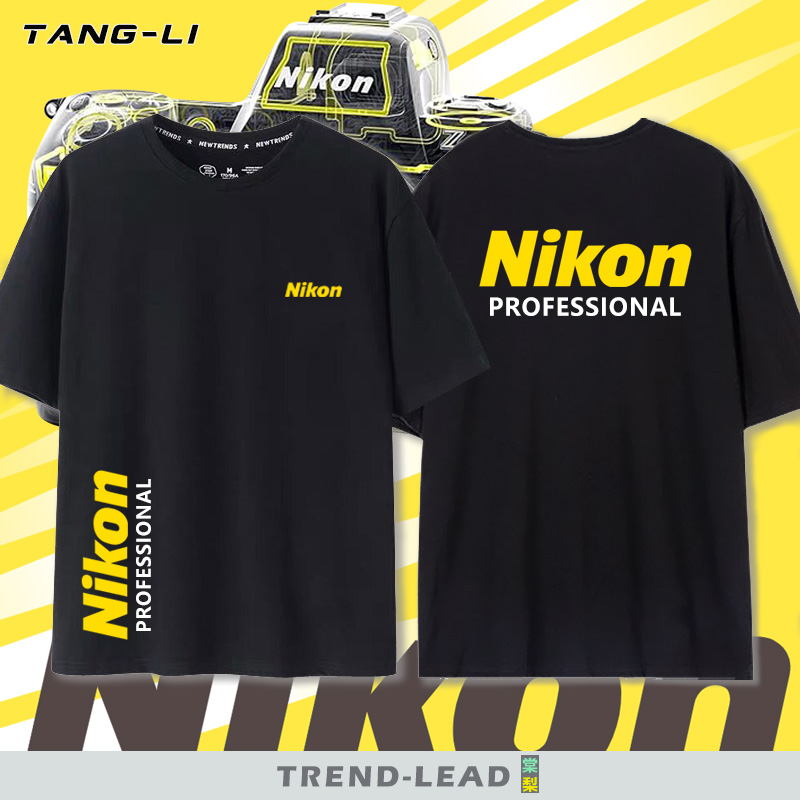 尼康相机nikon摄影摄像师短袖 可定制图案T恤夏季 印花衣服 宽松大码