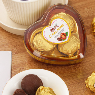 生日儿童零食 爱心巧克力七夕情人节礼物心形巧克力礼盒装 3粒装